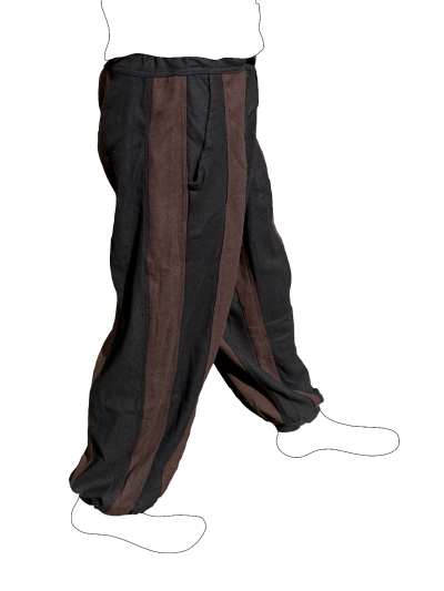 Trollfelsen Mittelalter Gewandung Ritter Hose Tristan Gestreift Schwarz Braun Puppe_1_